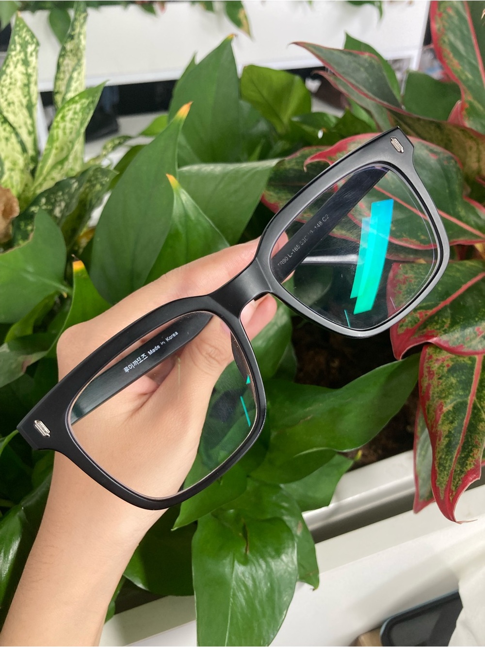 & Other Stories Matte Black Square Glasses